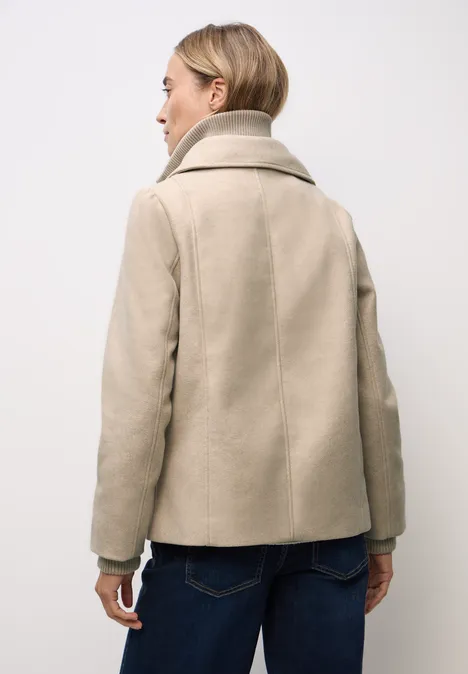 Cabanjacke mit Inlay Soft Sand Mel.