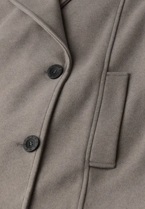 Cabanjacke mit Inlay Sandy Mocca Mel.