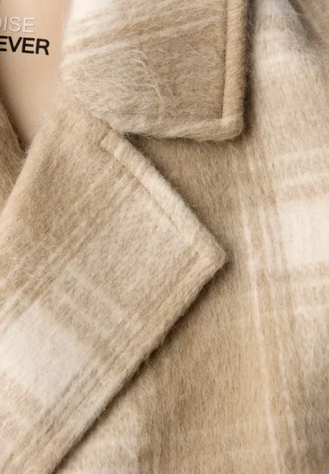 Manteau à carreaux à revers reef sand