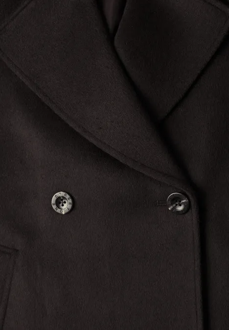 Mantel mit Reverskragen und Wollanteil auburn brown Dunkler, doppelt geknöpfter Wollmantel mit Reverskragen und Taschen