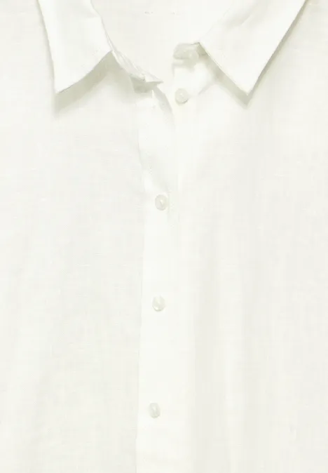 Hemdblusen Leinen Kleid off white