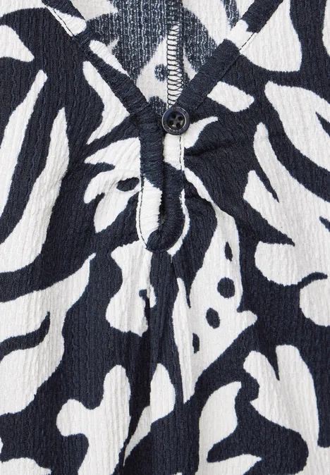 Jurk met bloemenpatroon deep blue