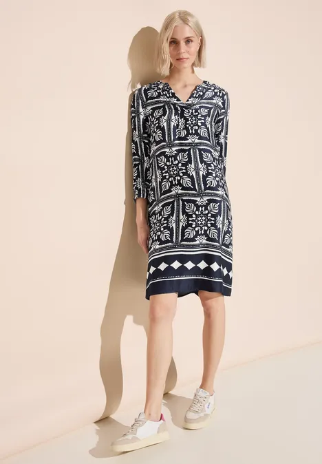 Tunika Kleid mit Print deep blue