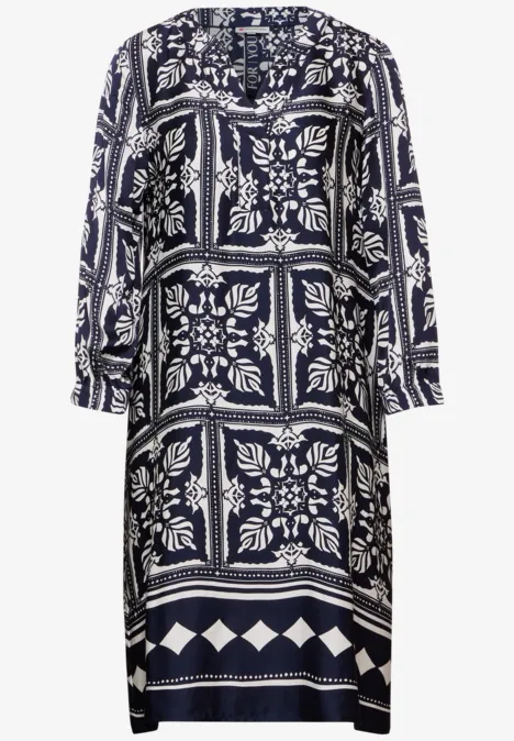Tunika Kleid mit Print deep blue
