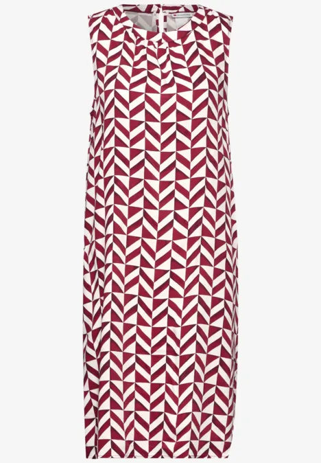 Print Kleid ärmellos Mahogany Red