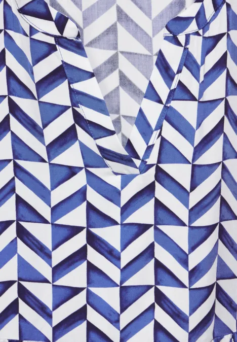 Robe structurée à imprimé Intense Cobalt Blue