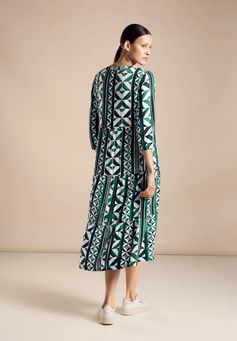 Midikleid mit Print cool vintage green