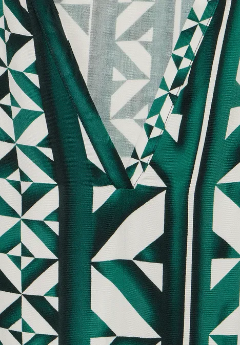Midikleid mit Print cool vintage green