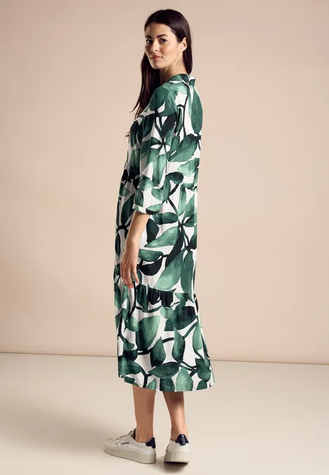Midikleid mit Print cool vintage green