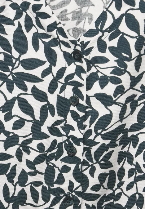 Knielanges Kleid mit Print cool vintage green