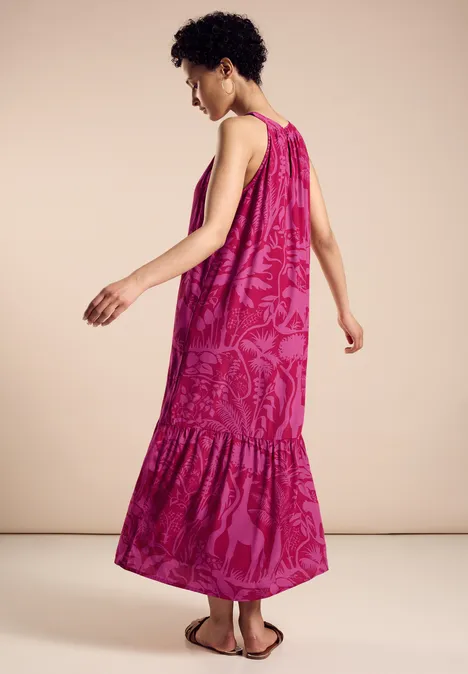 Maxi-jurk met print light nu pink