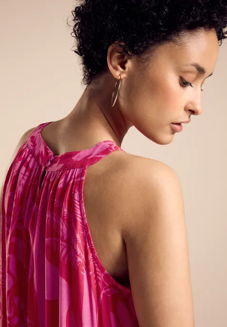 Maxi-jurk met print light nu pink