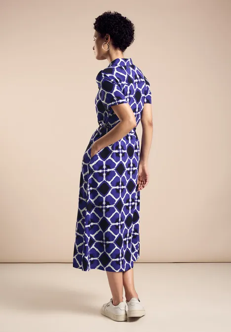 Midikleid mit Print violet blue