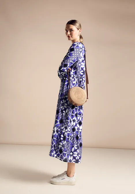 Tunika Kleid mit Print violet blue
