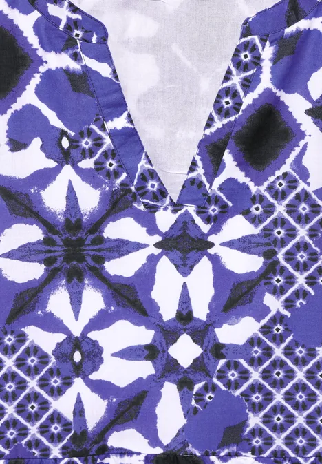 Tunika Kleid mit Print violet blue