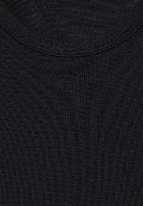 Plissee Midikleid Black