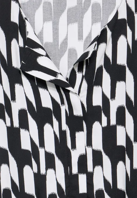Bedrucktes Midi-Kleid Black