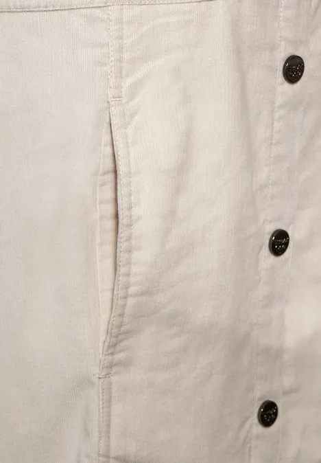 Cord-Kleid smooth sand beige