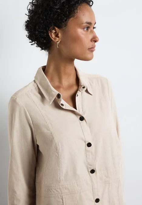 Cord-Kleid smooth sand beige