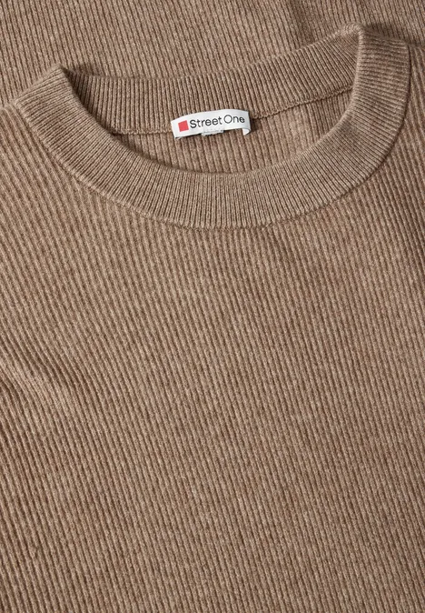 Langes Strickkleid rich mocha mel.