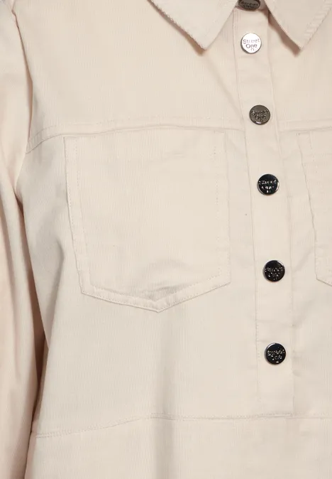 Cord-Kleid smooth sand beige