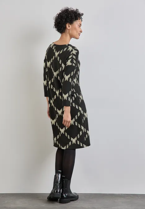 Jacquard Kleid Black