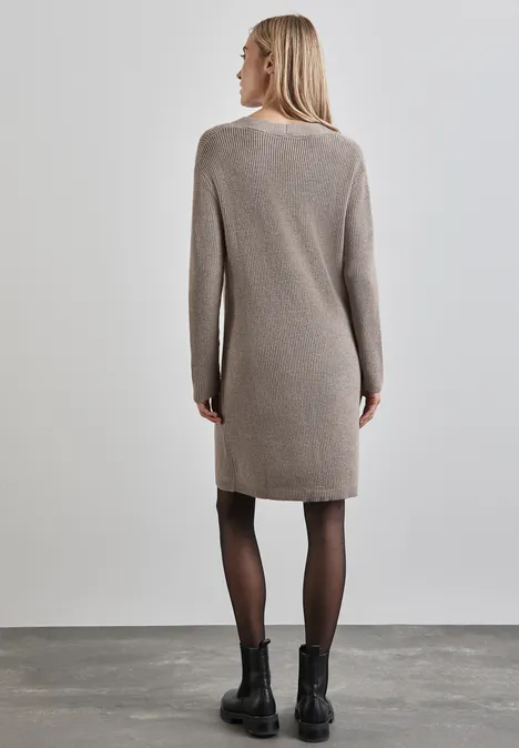 Strickkleid mocha beige mel.