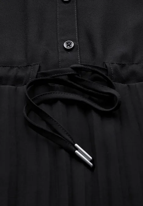 Plissée-Kleid Black