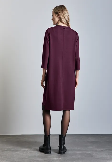 Knielanges T-Shirt-Kleid mulberry red