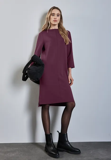 Knielanges T-Shirt-Kleid mulberry red