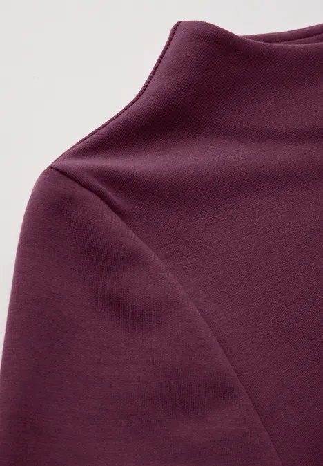 Knielanges T-Shirt-Kleid mulberry red