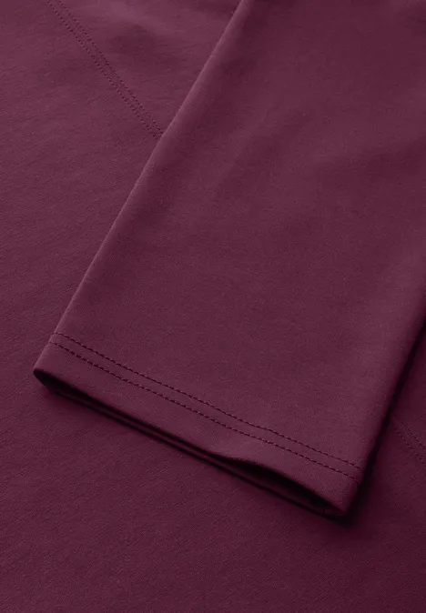 Knielanges T-Shirt-Kleid mulberry red