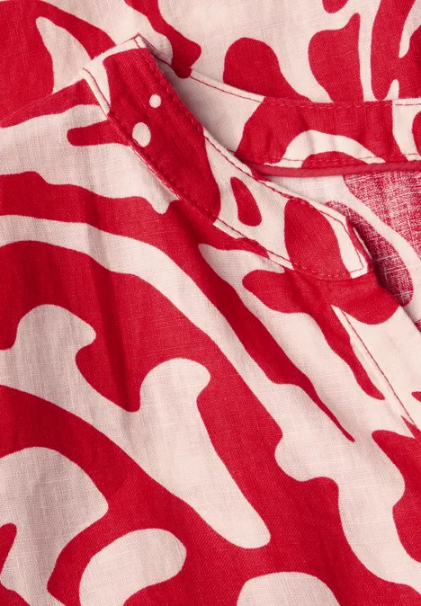 Leinenkleid mit Print glory red