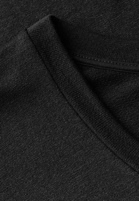 Strick-Look Kleid Black
