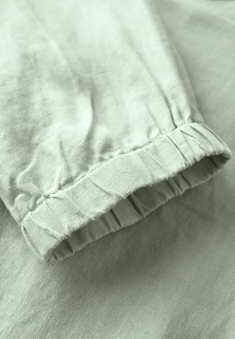Tunika-Kleid aus Leinen soft jade green