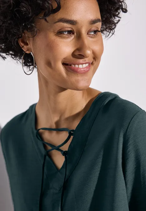 Kleid in Unifarbe hunter green