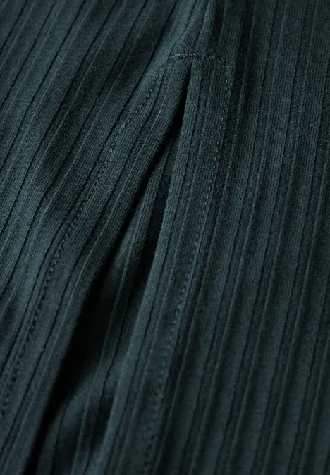 Kleid mit Rippstruktur hunter green Kleid mit Rippstruktur hunter green