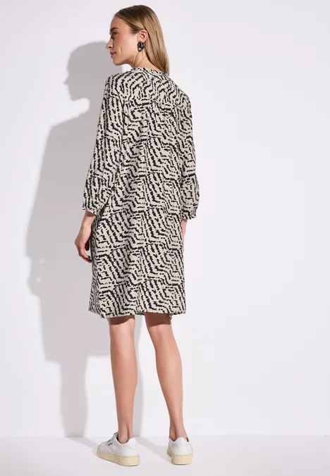 Gemustertes Kleid moonstone sand
