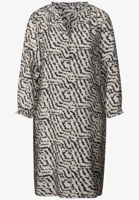 Gemustertes Kleid moonstone sand