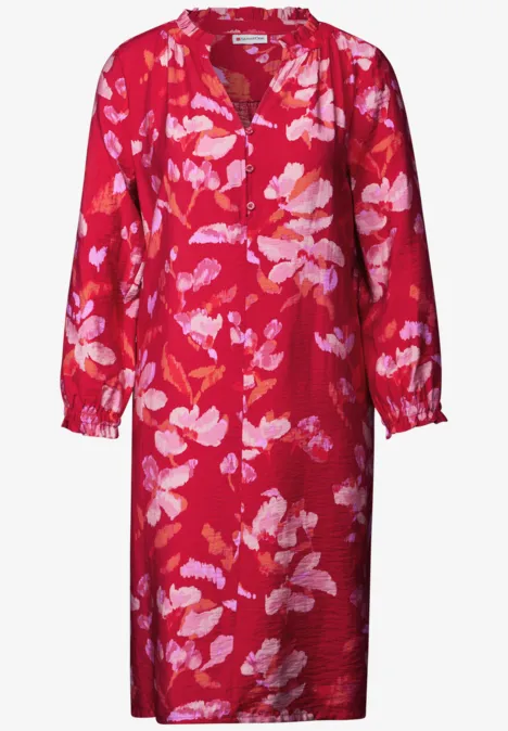 Gemustertes Kleid glory red