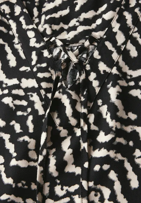 Gemustertes Tunika-Kleid Black