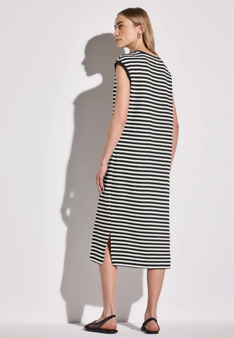 Gestreiftes Kleid Black