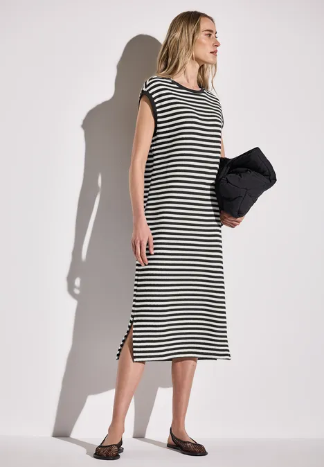 Gestreiftes Kleid Black
