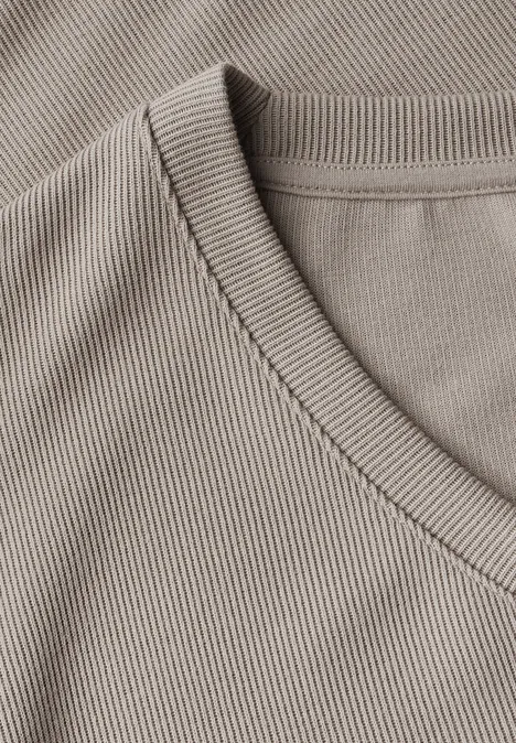 Kleid mit Rippstruktur vintage stone