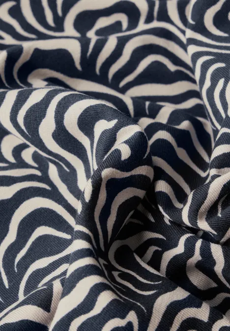 Gemustertes Jersey-Kleid deep blue