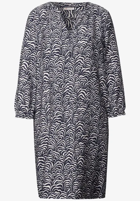 Gemustertes Tunika-Kleid deep blue