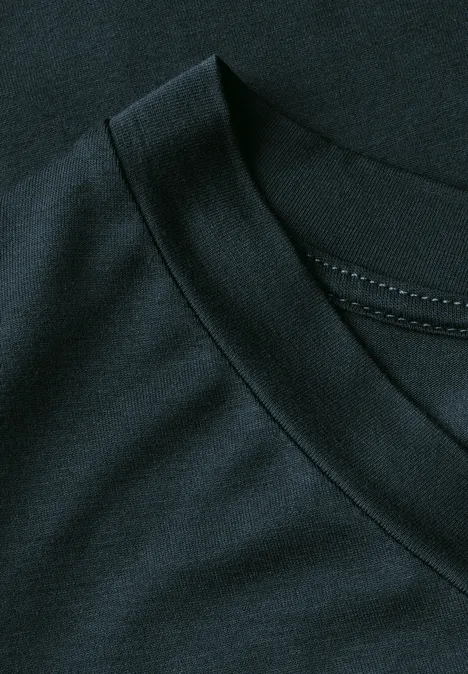 Jersey-Kleid in Unifarbe hunter green