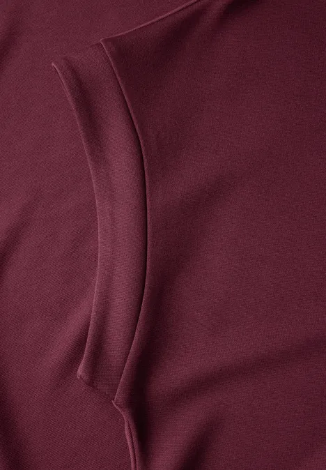 Jersey-Kleid in Unifarbe dark cherry red