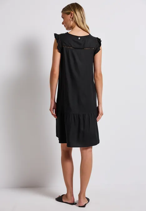 Ärmelloses Tunika-Kleid Black