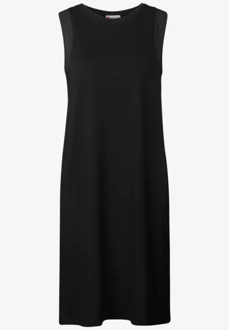 Kleid mit Chiffon-Detail Black
